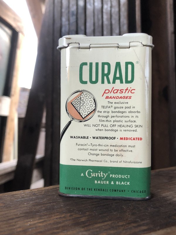 画像3: Vintage Curity Band-Aid Can CURAD Plastic Bandages (R818)