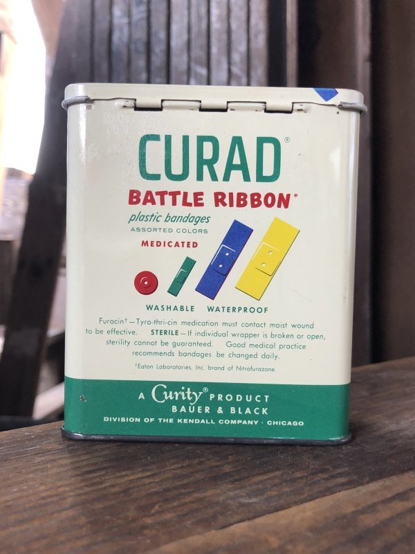 画像3: Vintage Curity Band-Aid Can CURAD Battle Ribbow (R817)