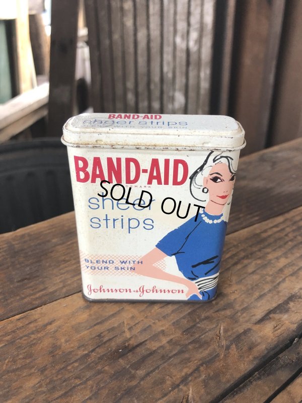 画像1: Vintage Johnson & Johnson Band-Aid Can sheer strips (R820)