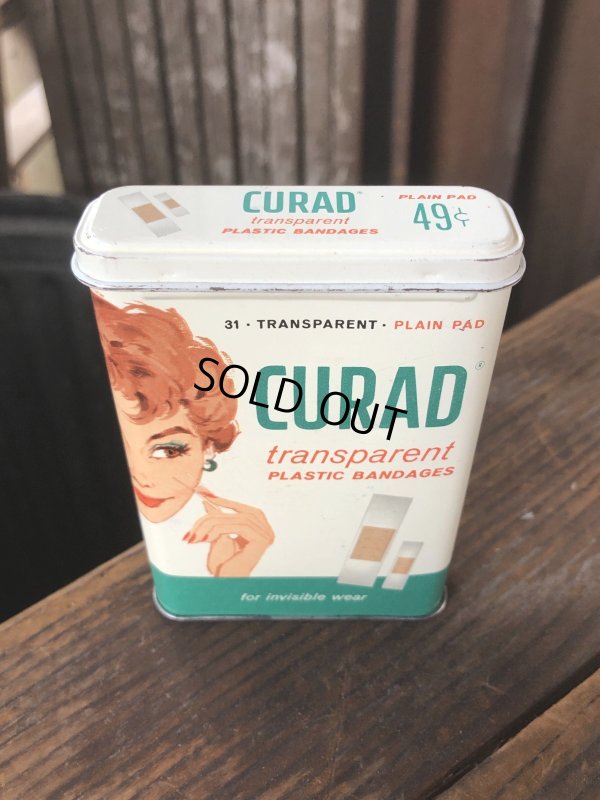 画像1: Vintage Curity Band-Aid Can CURAD transparent (R819)