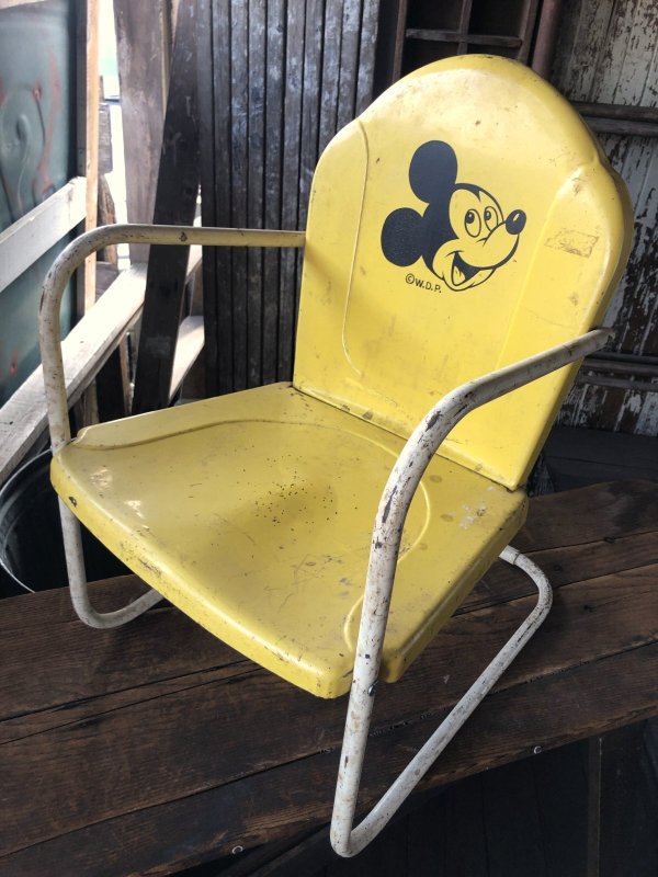 画像5: 50s Vintage Disney Mickey Mouse Kids Metal Lawn Chair (R823)