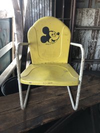 50s Vintage Disney Mickey Mouse Kids Metal Lawn Chair (R823)