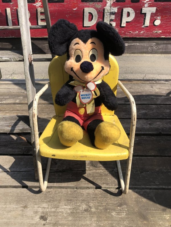 画像15: 50s Vintage Disney Mickey Mouse Kids Metal Lawn Chair (R823)