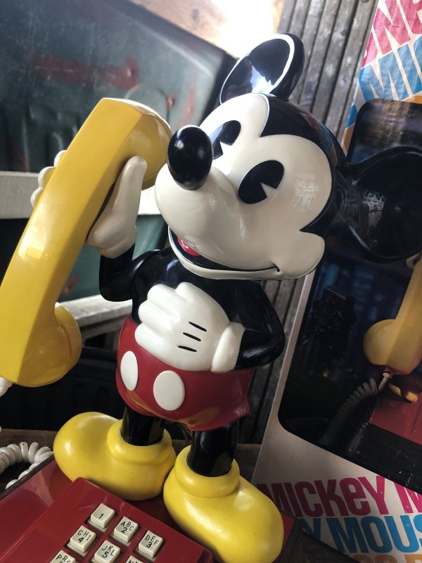 画像13: 70s Vintage Disney Mickey Mouse Telephone w/box (R824)