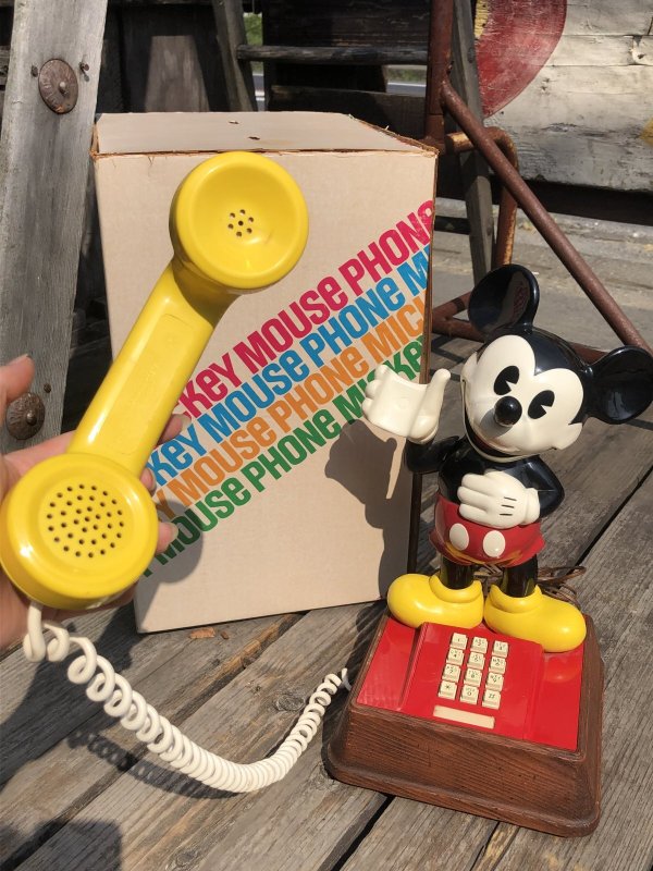 画像16: 70s Vintage Disney Mickey Mouse Telephone w/box (R824)