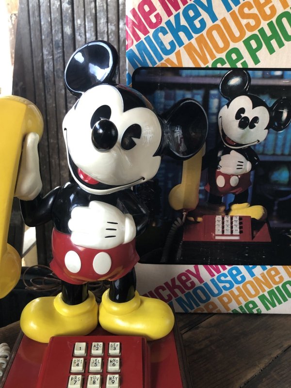 画像14: 70s Vintage Disney Mickey Mouse Telephone w/box (R824)