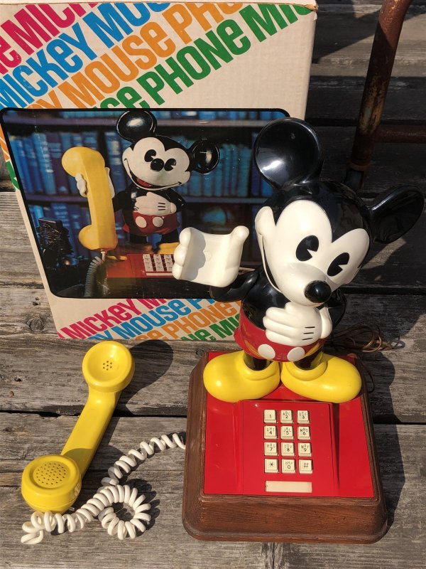 画像17: 70s Vintage Disney Mickey Mouse Telephone w/box (R824)
