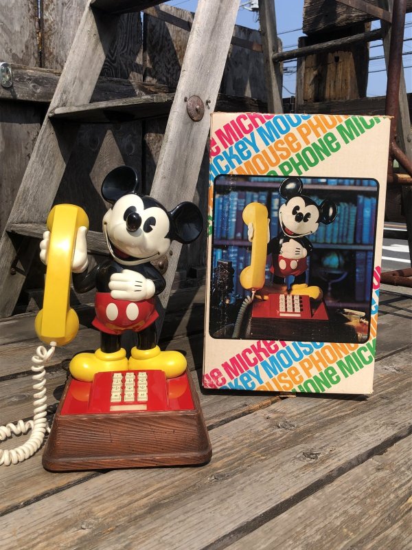 画像18: 70s Vintage Disney Mickey Mouse Telephone w/box (R824)
