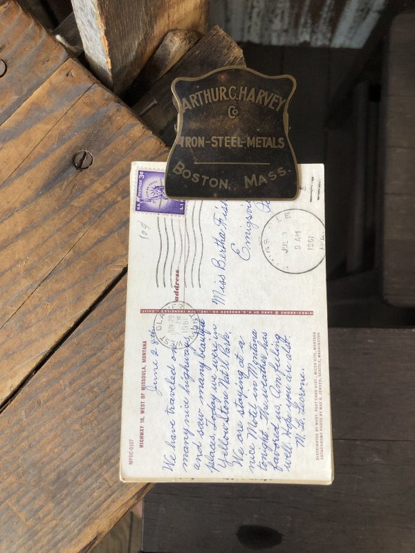 画像12: Vintage Brass Advertising Paper Clip ARTHUR C HARVEY Co (R833)