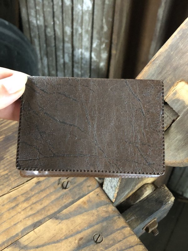 画像1: Vintage Vinyl Leather Pass Case (R834)
