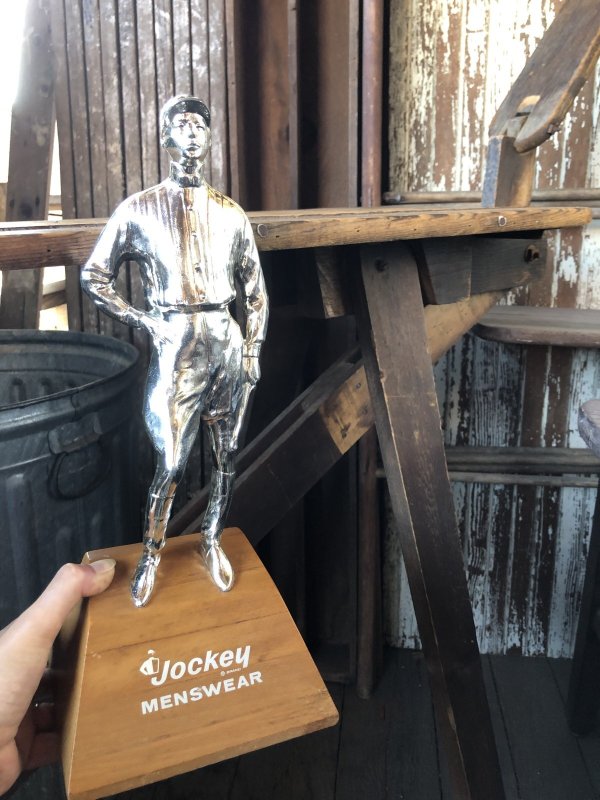 画像14: 50s Vintage JOCKEY MensWear Advertising Store Display Countertop Statue Trophy (R839)