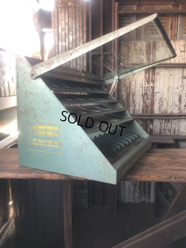 画像4: Vintage Southern Twist Drill Co. Advertising Hardware Store Display Cabinet (R840)