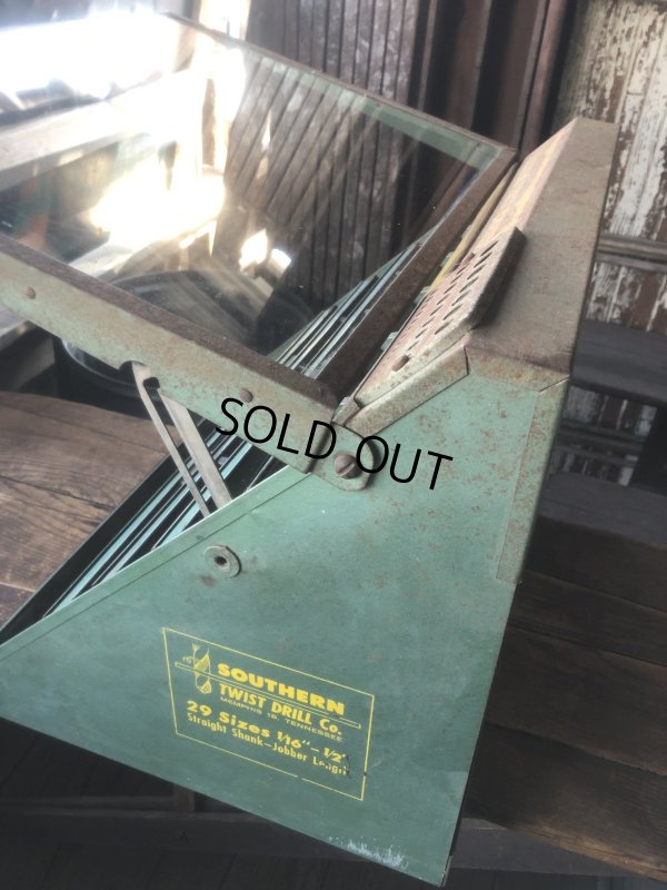画像21: Vintage Southern Twist Drill Co. Advertising Hardware Store Display Cabinet (R840)