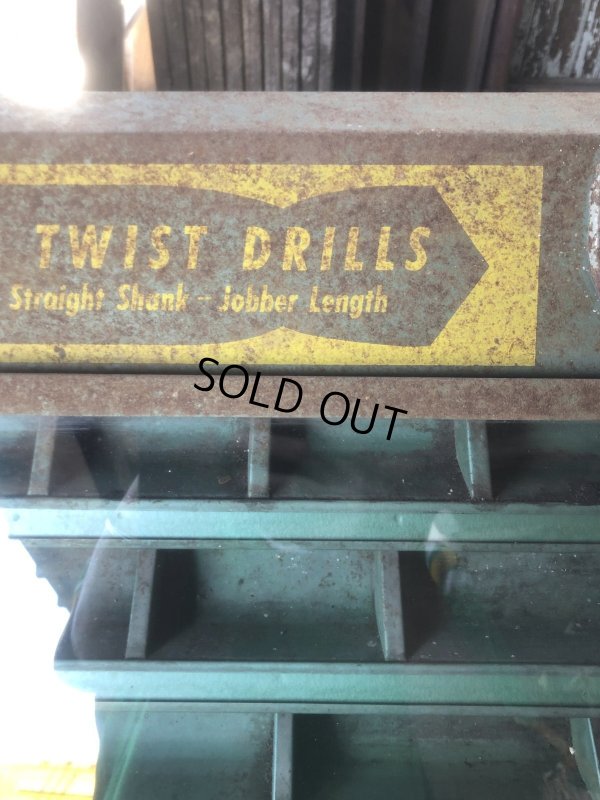 画像13: Vintage Southern Twist Drill Co. Advertising Hardware Store Display Cabinet (R840)