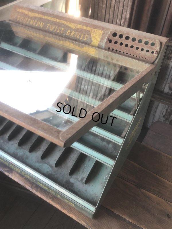 画像22: Vintage Southern Twist Drill Co. Advertising Hardware Store Display Cabinet (R840)