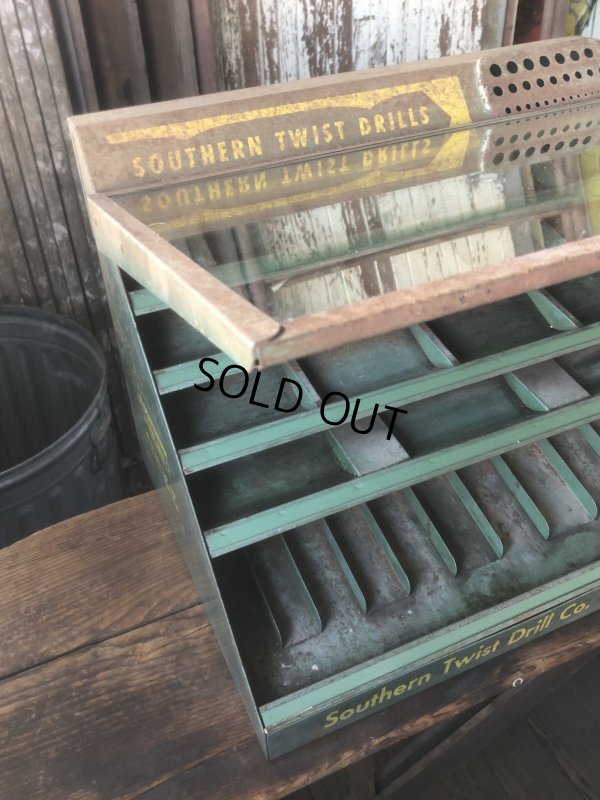 画像23: Vintage Southern Twist Drill Co. Advertising Hardware Store Display Cabinet (R840)