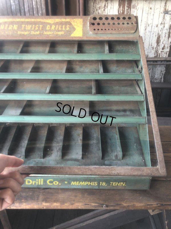 画像2: Vintage Southern Twist Drill Co. Advertising Hardware Store Display Cabinet (R840)