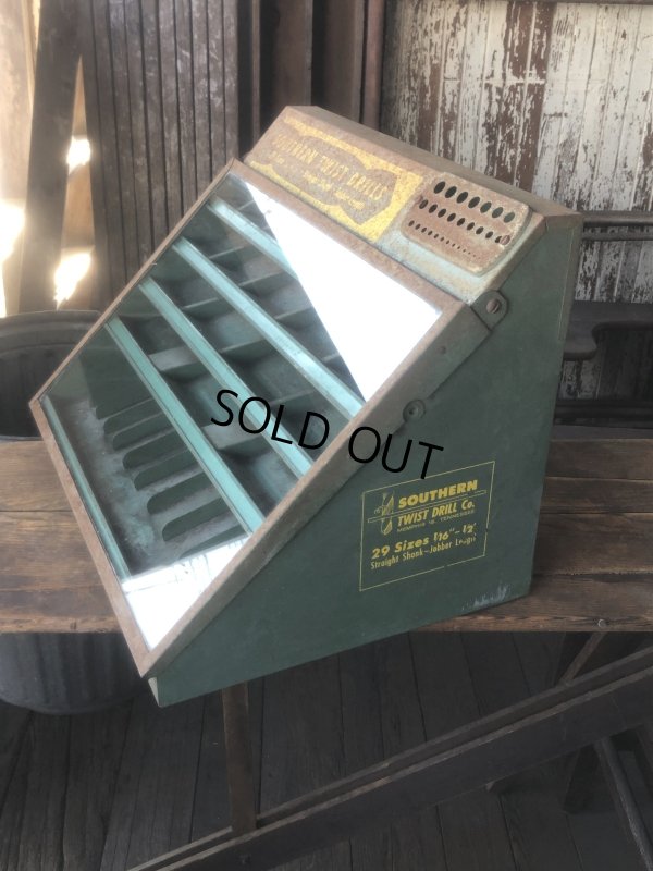 画像11: Vintage Southern Twist Drill Co. Advertising Hardware Store Display Cabinet (R840)