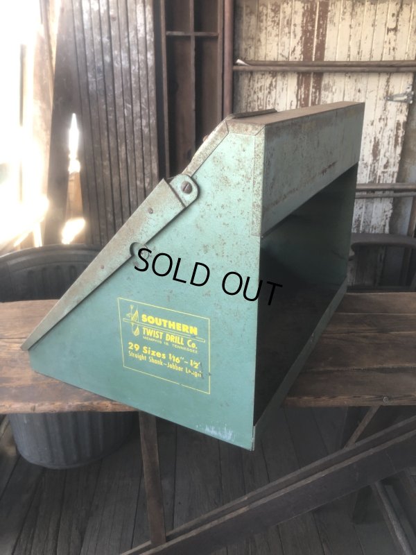 画像9: Vintage Southern Twist Drill Co. Advertising Hardware Store Display Cabinet (R840)