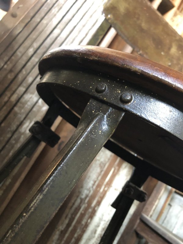 画像14: Vintage Industrial Stool Chair 3228 (R846)