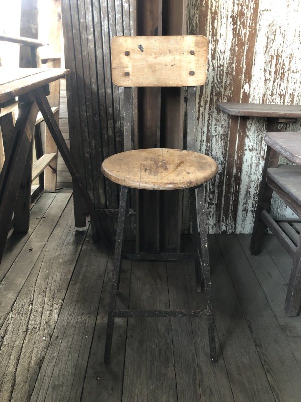 画像1: Vintage Industrial Stool Chair 1550 (R845)