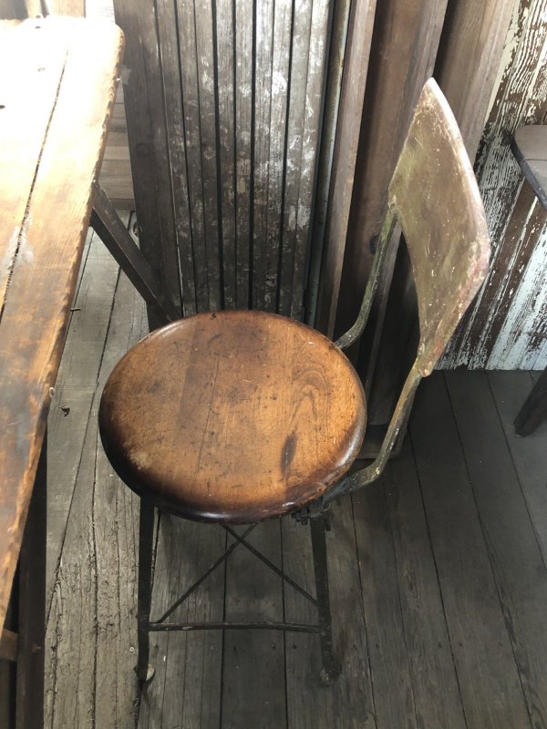 画像23: Vintage Industrial Stool Chair 3228 (R846)