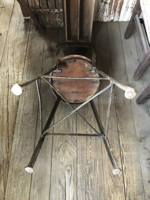 画像5: Vintage Industrial Stool Chair 3228 (R846)
