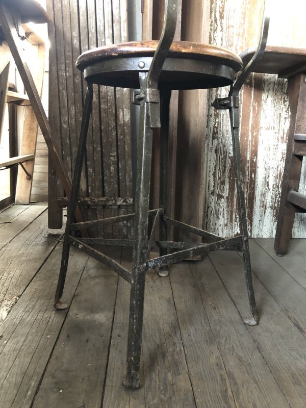 画像11: Vintage Industrial Stool Chair 3228 (R846)