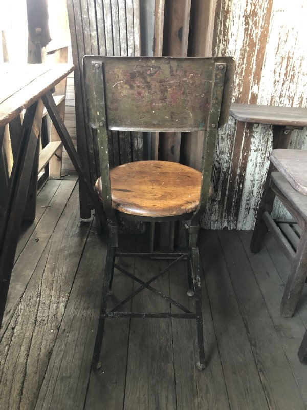 画像3: Vintage Industrial Stool Chair 3228 (R846)
