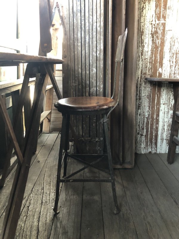 画像2: Vintage Industrial Stool Chair 3228 (R846)