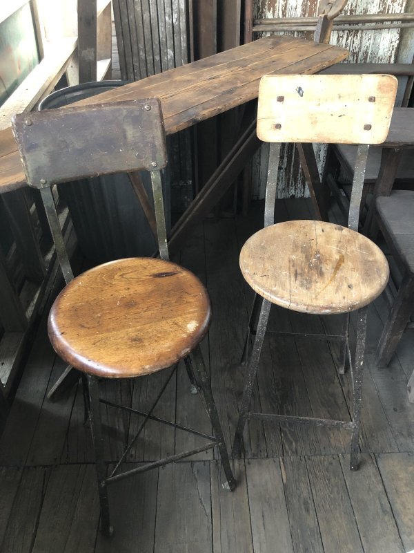 画像25: Vintage Industrial Stool Chair 3228 (R846)