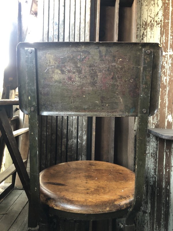 画像19: Vintage Industrial Stool Chair 3228 (R846)