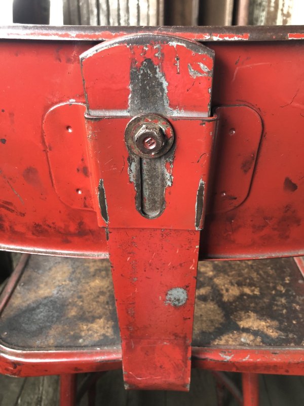 画像15: Vintage Industrial Metal High Stools Chair (R847)