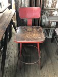 画像1: Vintage Industrial Metal High Stools Chair (R847) (1)