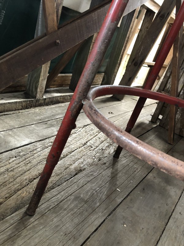画像10: Vintage Industrial Metal High Stools Chair (R847)
