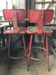 画像20: Vintage Industrial Metal High Stools Chair (R847)