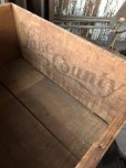 画像2: Vintage Wood Box Green Circle Mendocio Country Mountain Pears (R852) (2)