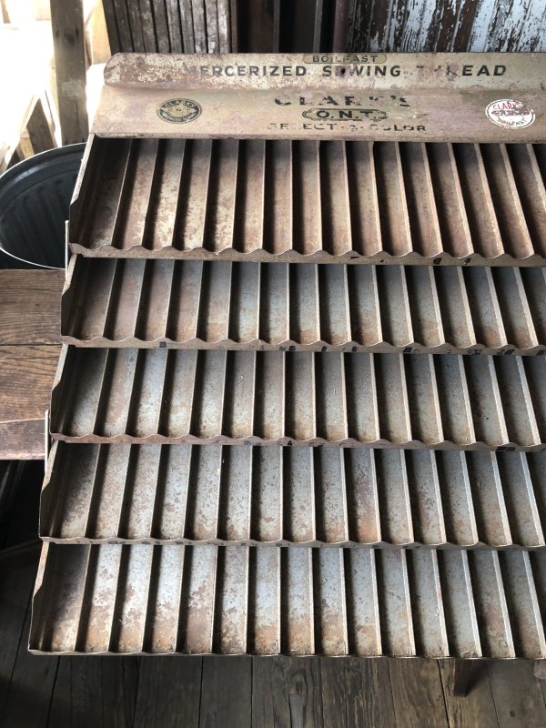 画像26: Vintage Coats & Clark's Mercerized Sewing Thread Store Display Rack (R853)