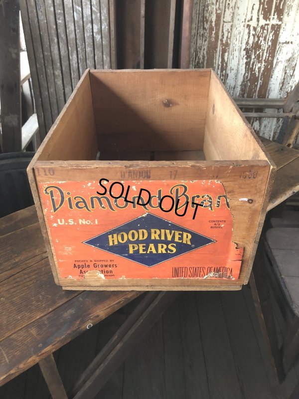 画像1: Vintage Wood Box Diamond Brand Hood River Pears (R851)