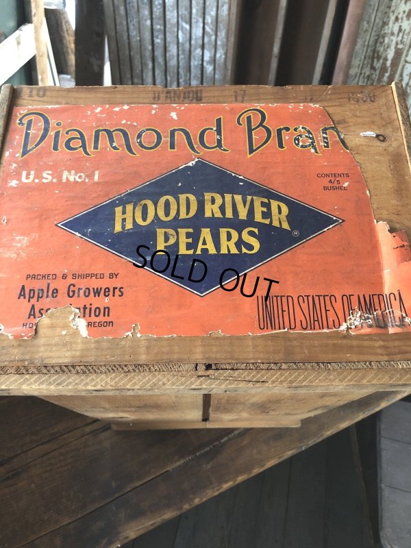 画像3: Vintage Wood Box Diamond Brand Hood River Pears (R851)