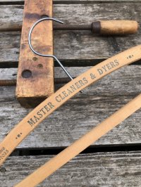 Vintage USA Advertising Wood Hanger MASTER CLEANERS & DYERS (R860)