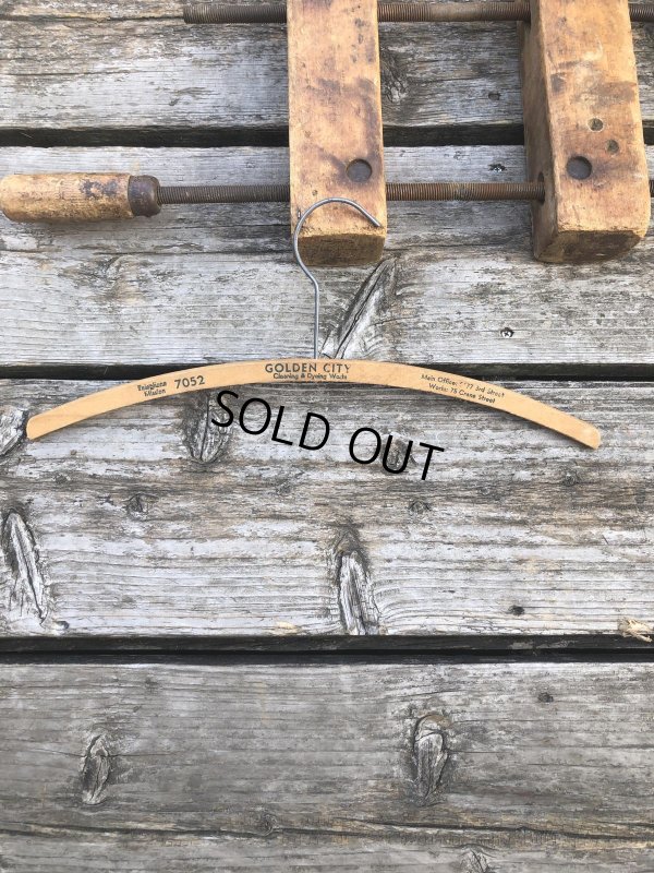 画像2: Vintage USA Advertising Wood Hanger GOLDEN CITY (R869)