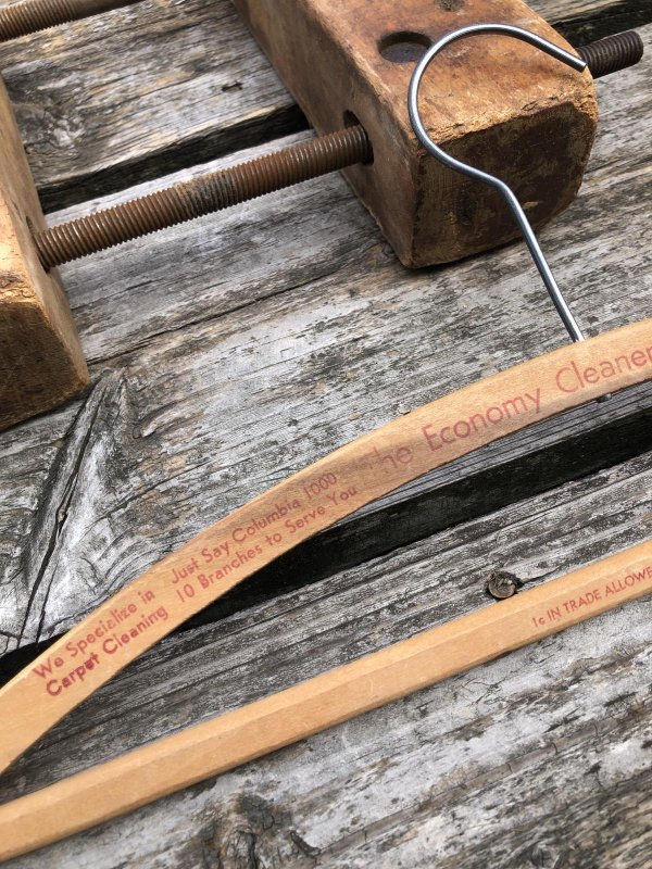 画像3: Vintage USA Advertising Wood Hanger The Economy Cleaners, Inc (R858)