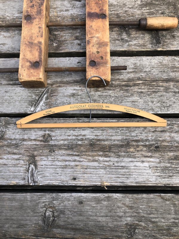 画像2: Vintage USA Advertising Wood Hanger AUTOCART CLEANERS, Inc (R863)