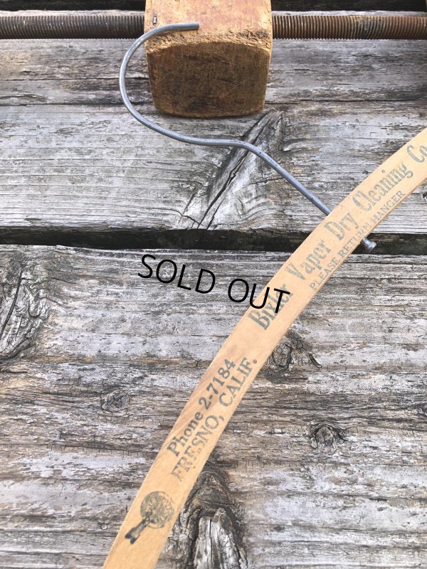 画像3: Vintage USA Advertising Wood Hanger Bixler Vaper Dry Cleaning (R871)