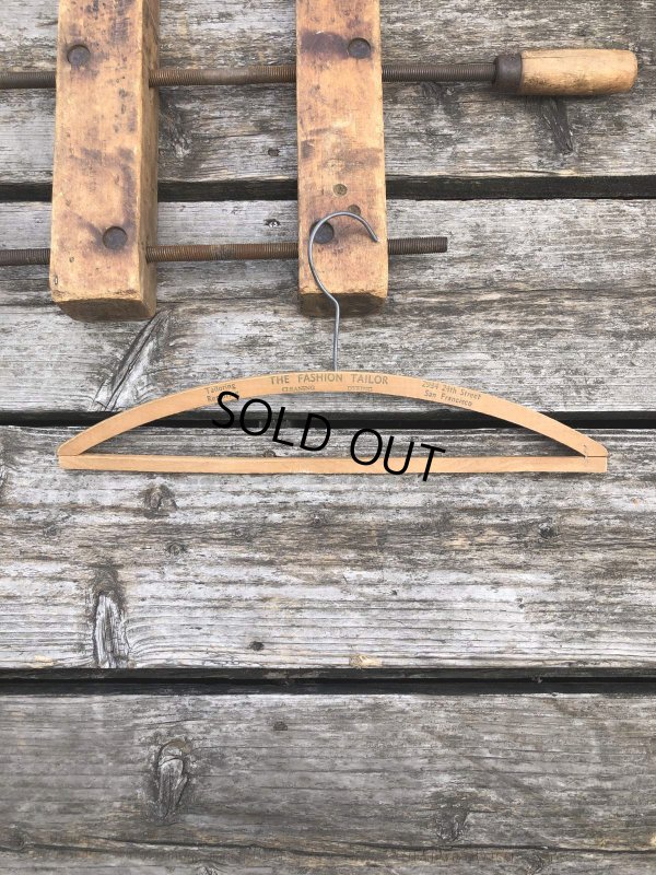画像2: Vintage USA Advertising Wood Hanger THE FASHION TAILOR (R856)