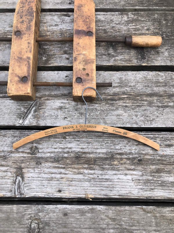画像4: Vintage USA Advertising Wood Hanger FRANK J.OLIVERIUS (R875)