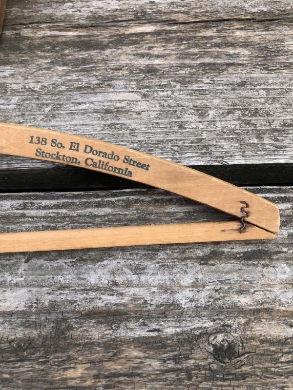 画像4: Vintage USA Advertising Wood Hanger T.G. SUIT CLEANING CO. (R859)
