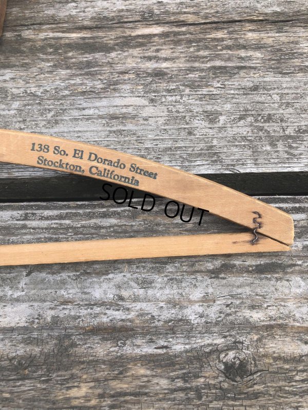 画像4: Vintage USA Advertising Wood Hanger T.G. SUIT CLEANING CO. (R859)
