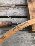 Vintage USA Advertising Wood Hanger HERMANS (R864)